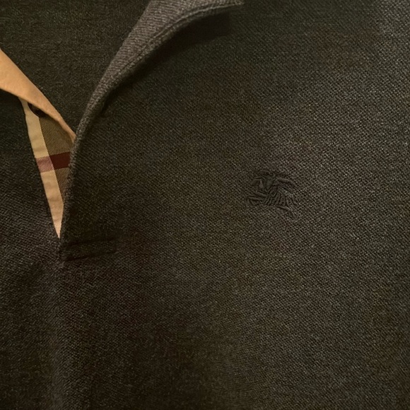 Men’s Burberry Grey Long-sleeve Polo - Picture 4 of 7